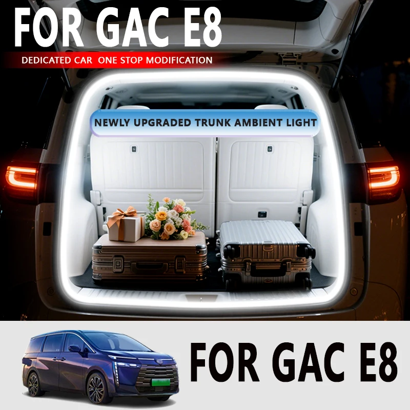 

FOR GAC E8 Rear Trunk LED Light Bar Strips Trunk Interior Decorative Lamp Strip Luggage Atmosphere Light