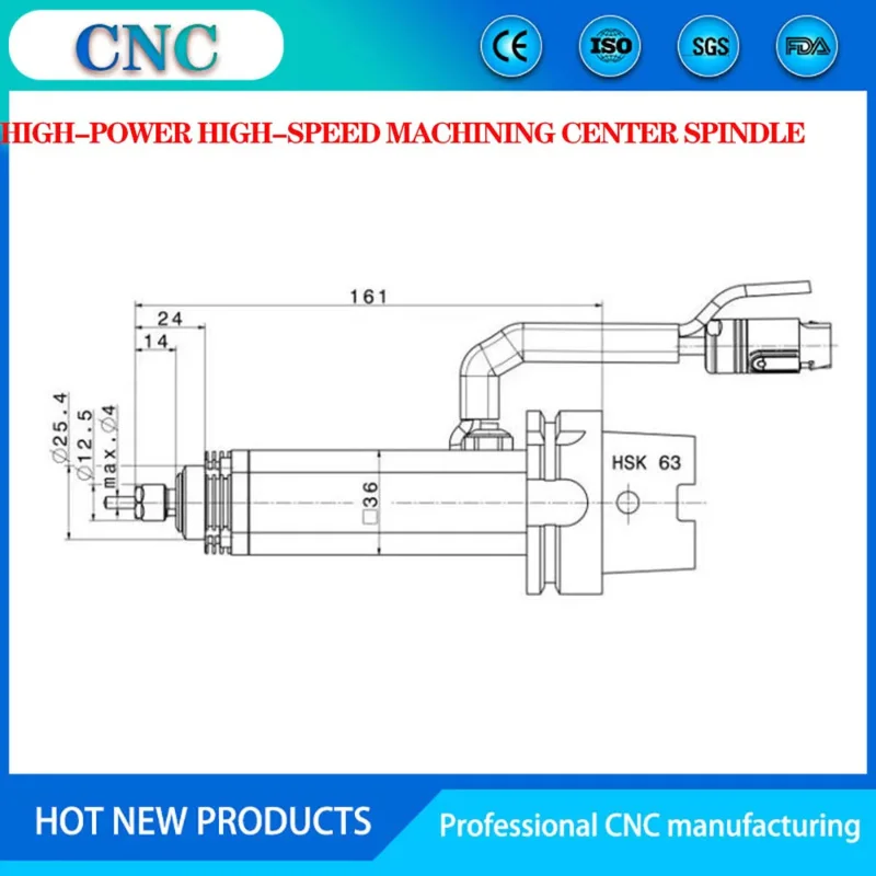 German SycoTec imported CNC machine tool transformation -power high-speed machining center spindle 4015