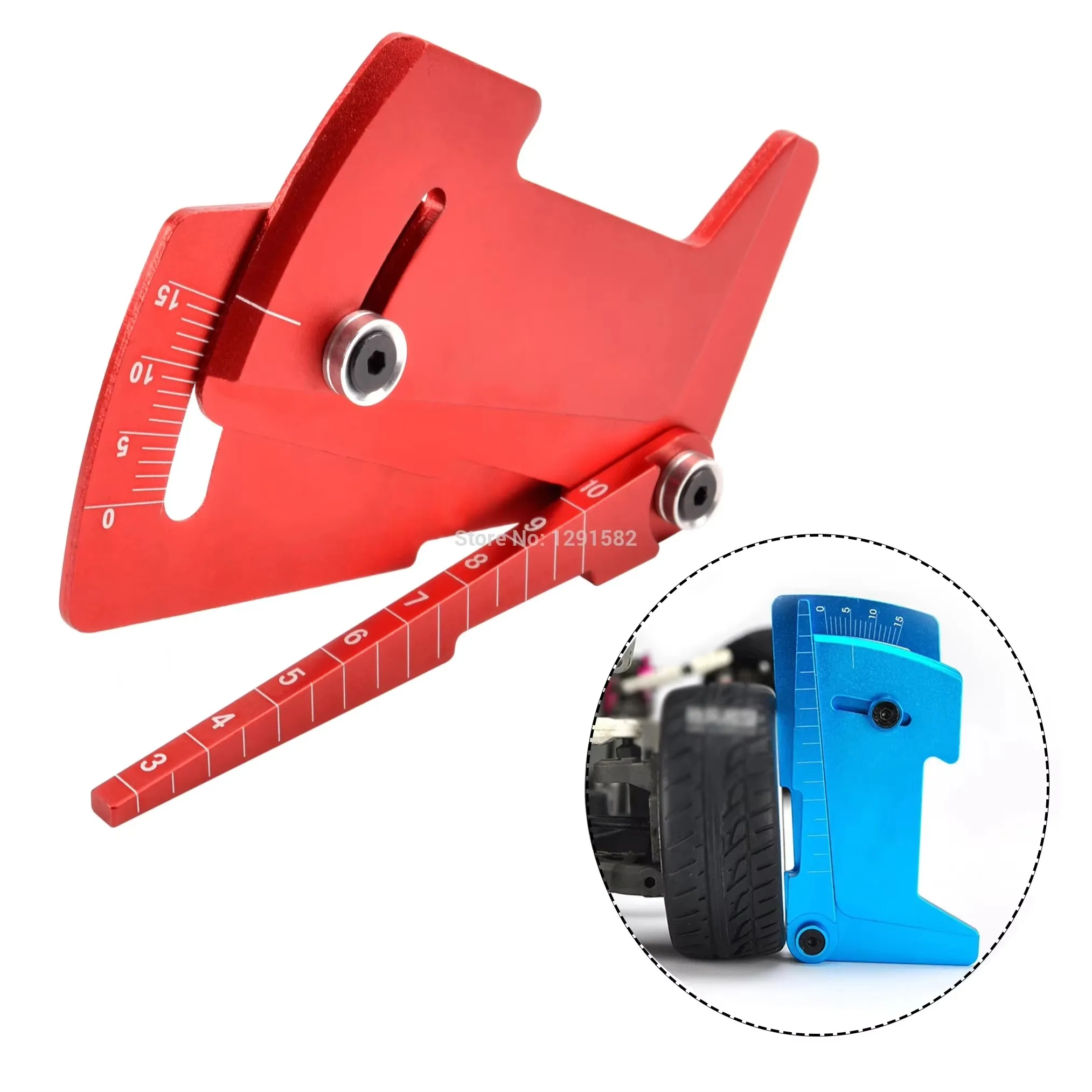 1PC Aluminum Camber Gauge&Ride Height Gauge Tool/Adjustable Ruler For Adjusting Height And Wheel Rim Camber RC Model Car HSP