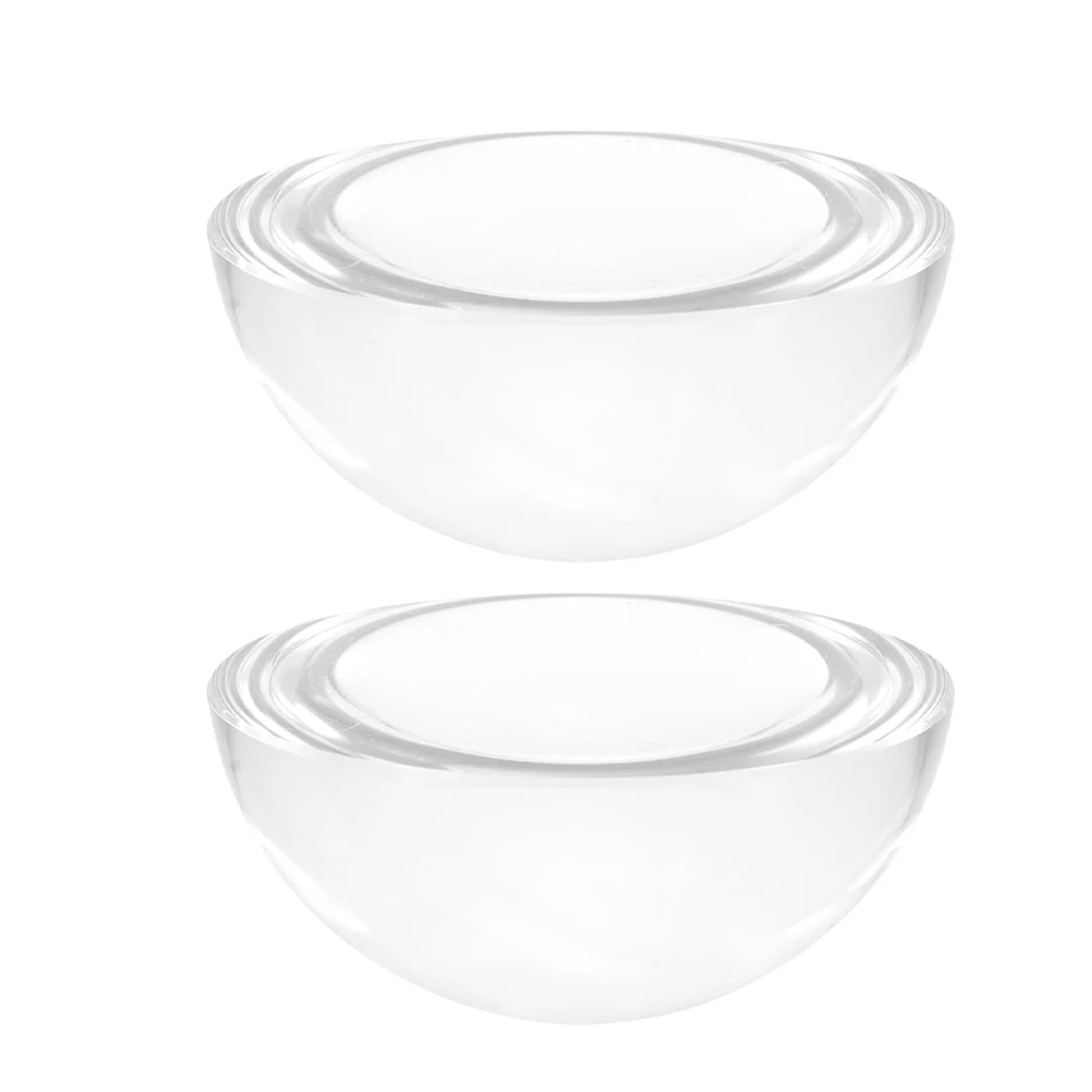 

2Pcs Dome Crystal Paperweight Transparent Design for Calligraphy Drawing Writing Crafts Heavy Paperweights for Office Desk