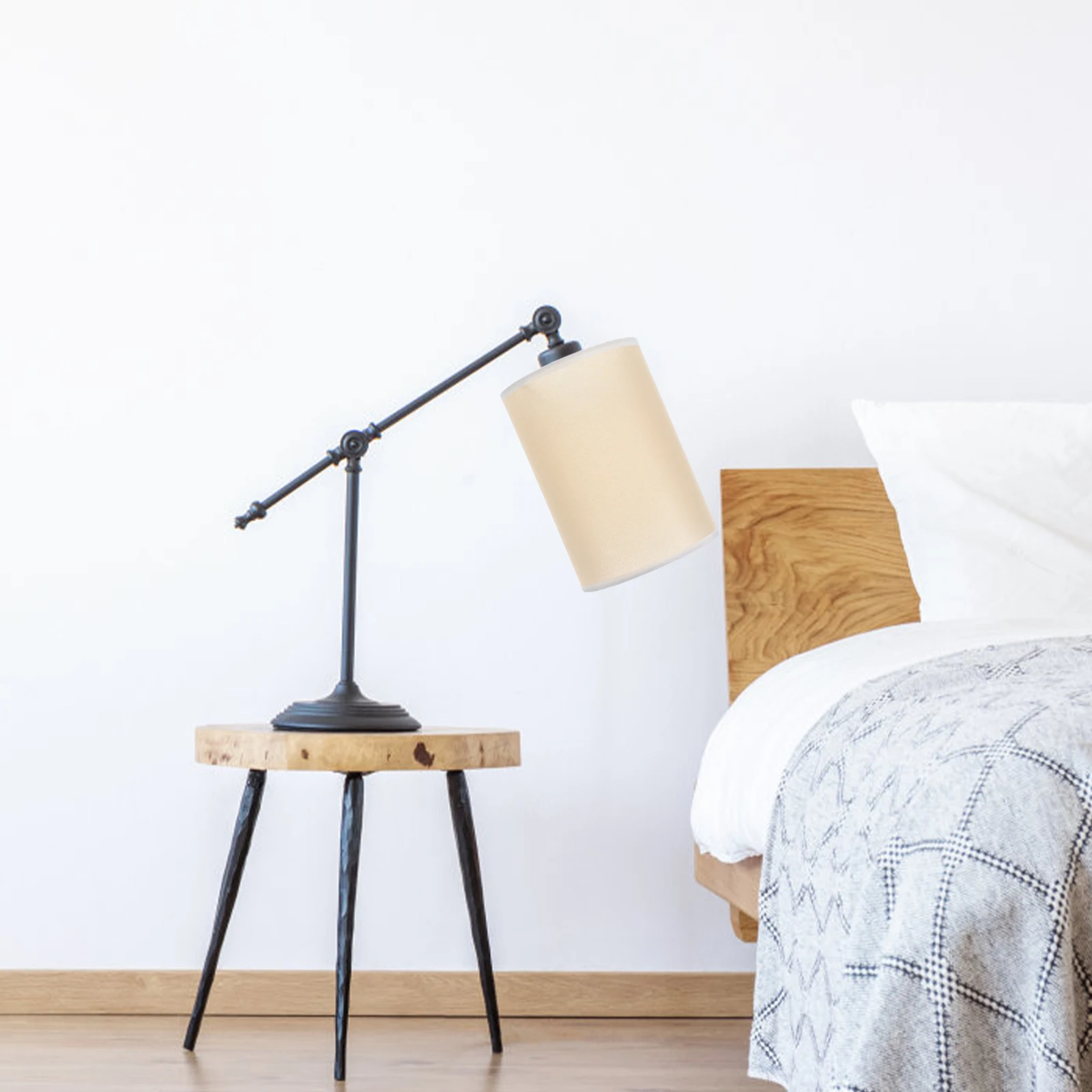 

Cylindrical Lamp Shade E27 Lamp Holder Small Drum Light Cover For Bedroom Office Living Room Wall Floor Bed Side Table
