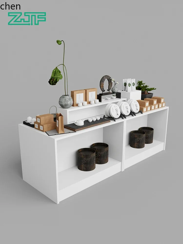 Store Island Tea Shop Multi-layer Gift Display Table Cultural and Creative Tourism Product Display Rack