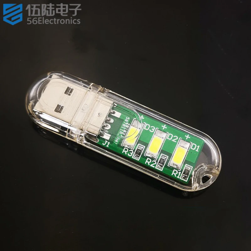 USB portatile LED Night Light Kit elettronico Mini USB Light Chip creativo Kit fai da te componente elettronico