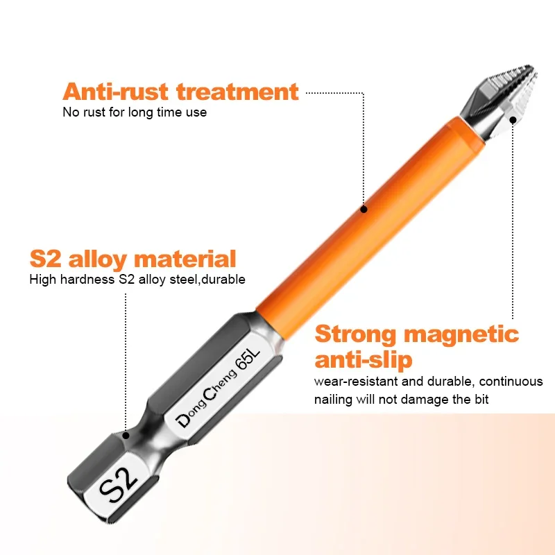 Anti Slip Bits Magnetic Screwdriver Bit Set S2 Alloy Steel Impact Resistance Hex Shank Alloy Steel Bits Suitable for Power Tools gallery 2