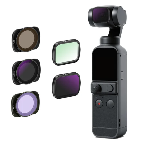 Imagen 1 del producto Mecoright para DJI OSMO POKET 2 UAV Kit de filtro magnético UV CPL ND8/64/1000 NDPL juego de polarizador nocturno lente de cámara accesorios para drones