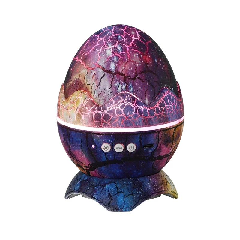 Intelligent White Noise Dinosaur Egg Projector Night Light Bluetooth Speakers Family Gathering RGB Atmosphere Light Loudspeaker