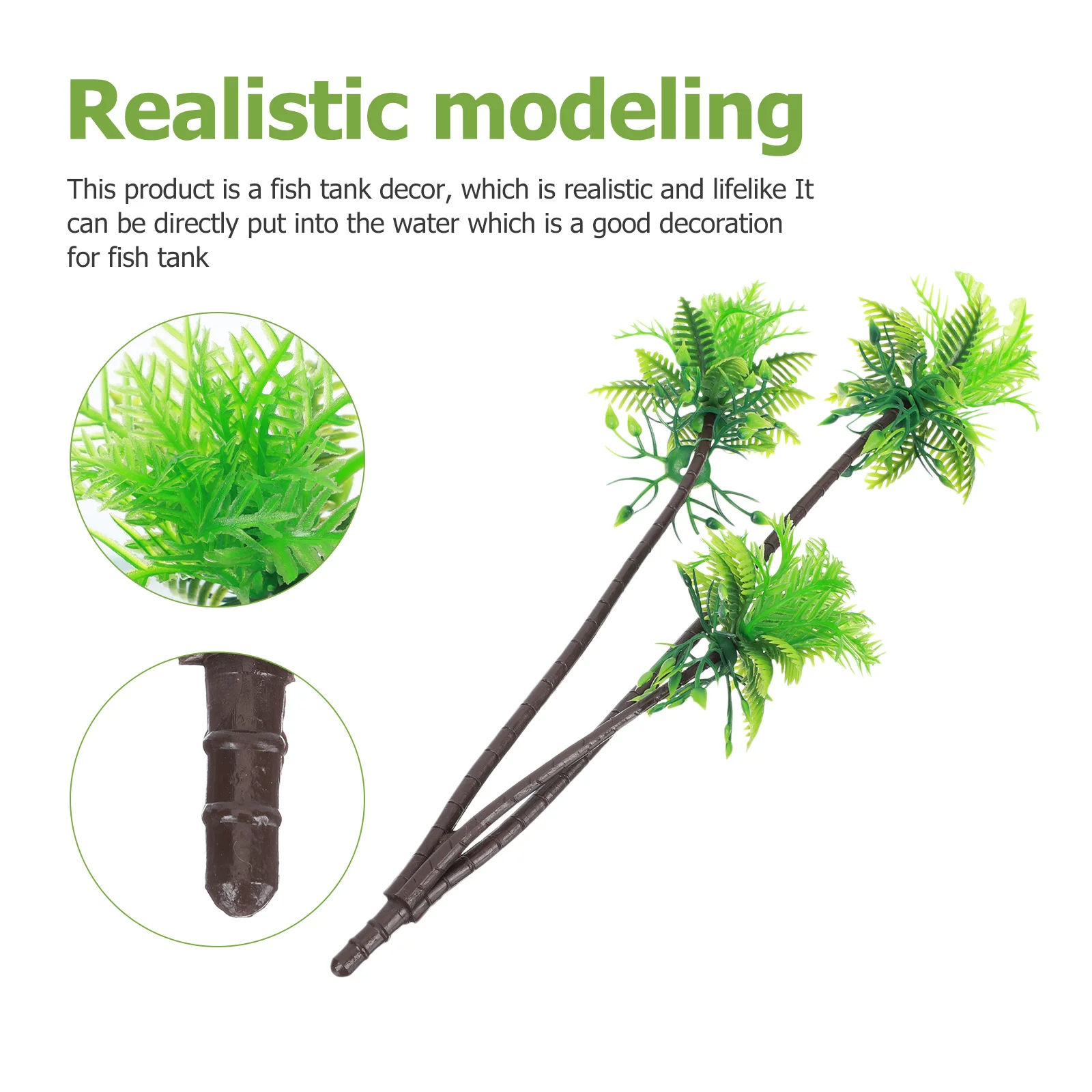 

5 Pcs Fish Tank Landscape Decoration Plastic Crafts Small Palm Tree Realistic Aquarium Accessory Decorative Plants