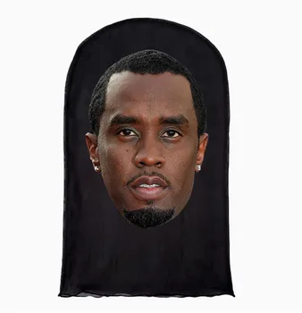 3D-gedruckte Puff Daddy-Maske, elastisches Netz, Vollgesichtsmaske für Männer und Frauen, Cosplay-Kopfbedeckung, HipHop, modische Sturmhaube, Kapuze, Hut, Kopfbedeckung