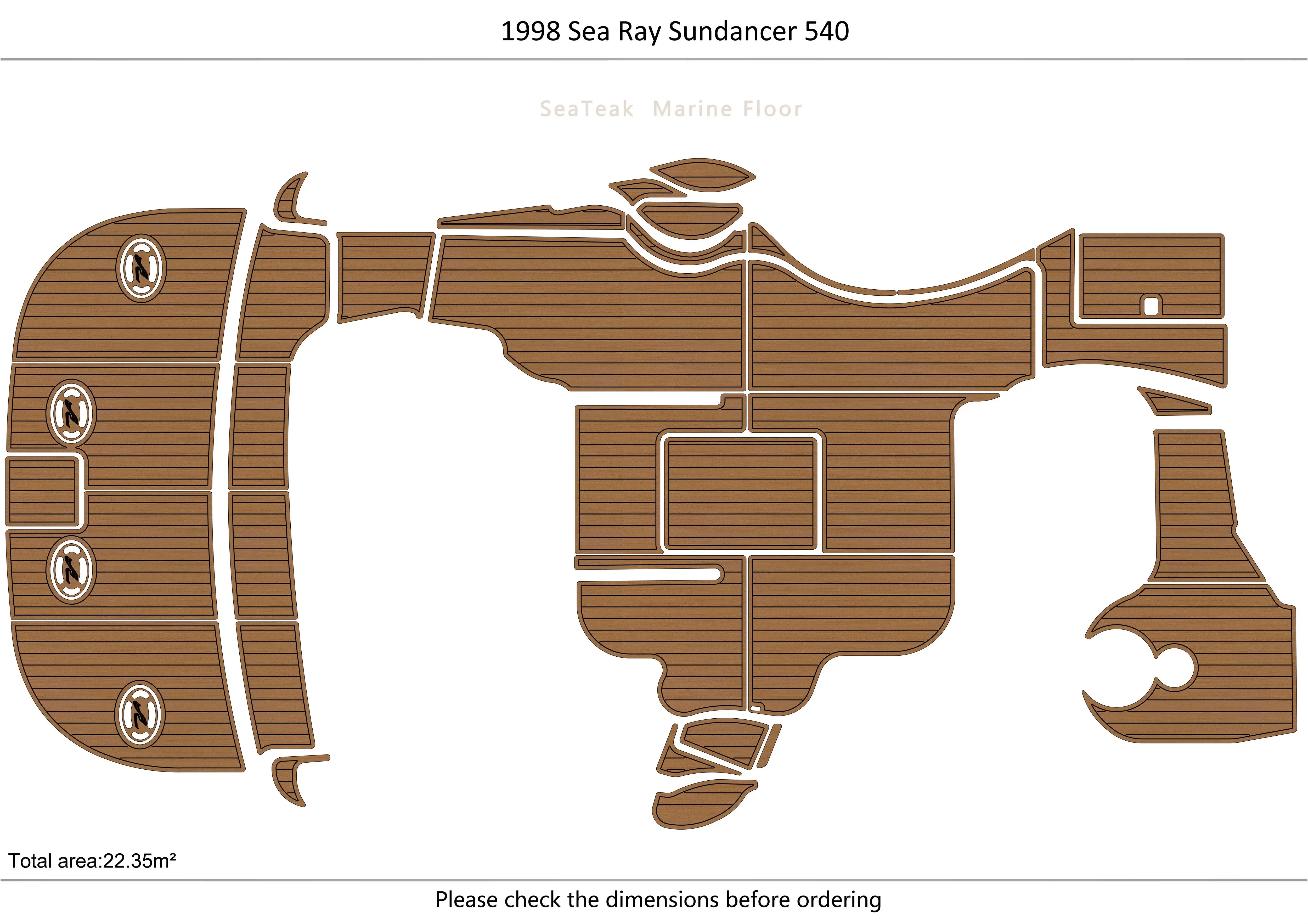 1998 Sea Ray Sundancer 540 Cockpit swimming platform Pads 1/4