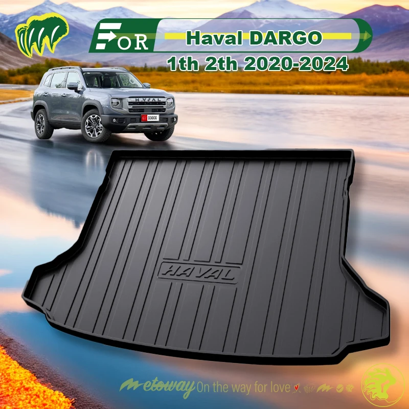 

For Haval DARGO 1th 2th 2020-2024 Custom Fit Car Trunk Mat All Season Black Cargo Mat 3D Shaped Laser Measured Trunk Liners