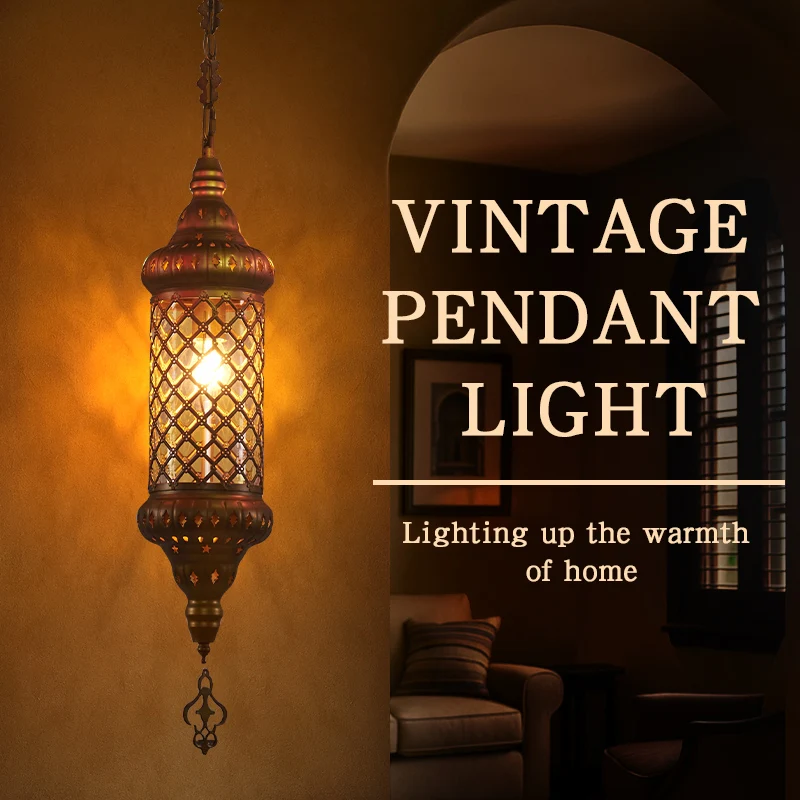 Turkish Colorful Southeast Asian Pendant Light Decorative Hanging Lamp for Home Restaurant Hotel Bar Massage Center Decoration