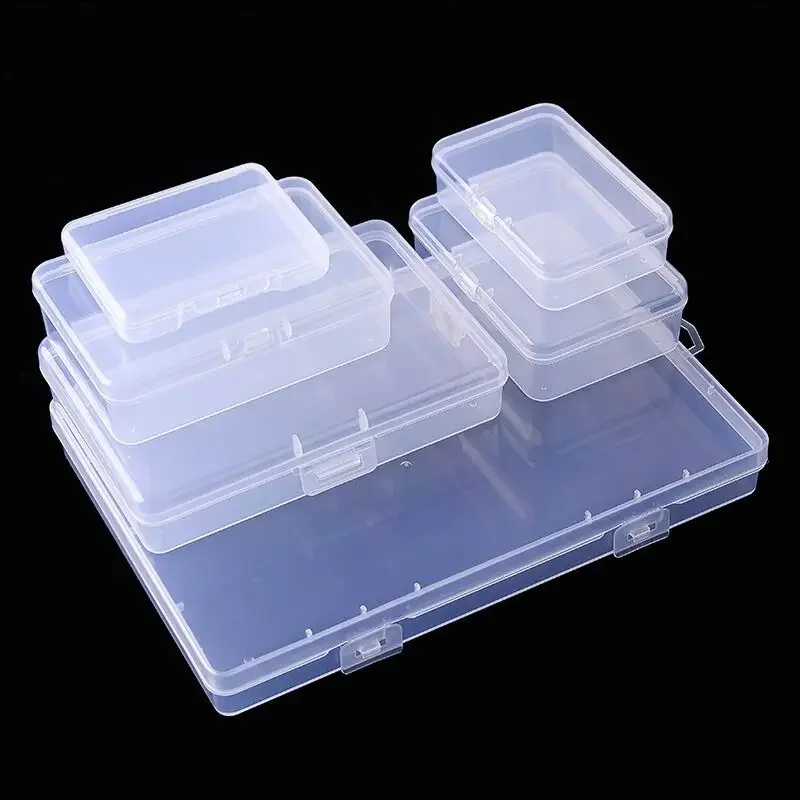 Rectangular Translucent Box Durable Strong Storage Box Packing Plastic Boxes Dustproof Strong Jewelry Storage Case Container Box