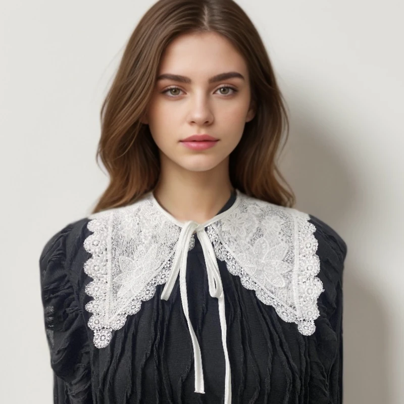 

Collar small accessories Big collar small cape women all fashion decoration anti-slip lace lace fake collar cloud shoulder