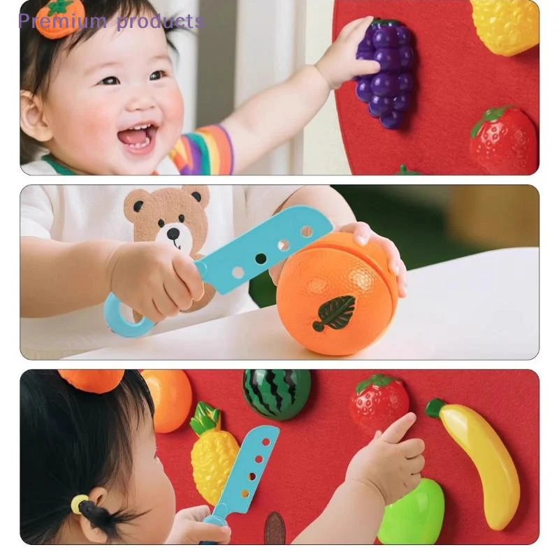 

1 комплект, наклейка на стену с фруктами, мелкая моторика, ранние развивающие игрушки, кухонные игры, детская фетровая доска, игрушки для еды