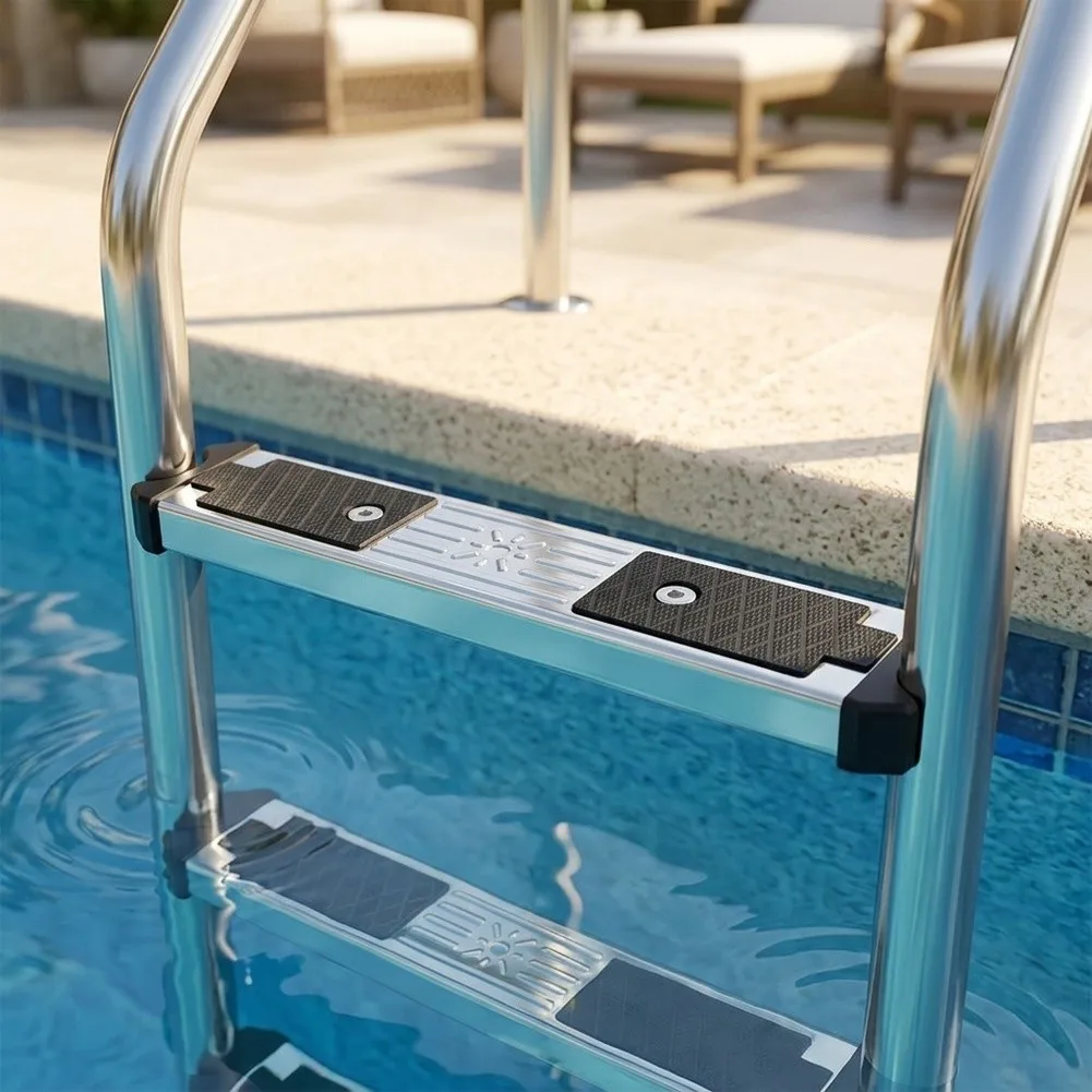 Pool Ladder Step Replacement Made of Stainless Steel 49.8cm Length for Most Standard Pool Ladders Easy Install