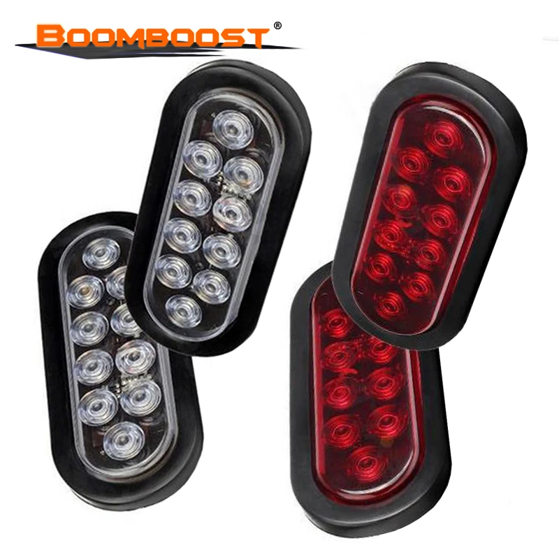 

6-дюймовый водонепроницаемый боковой фонарь для грузовика с 10 светодиодами (2 красных, 2 белых), сигнальный/предупреждающий фонарь для прицепов и грузовиков SCSO-RW-10LED6INR84