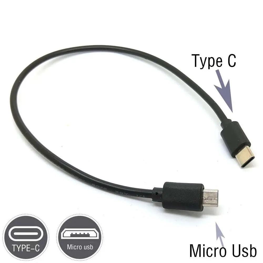 1PC USB-C to Micro USB Male Sync Charge Type C OTG CHARGER Cable Cord Adapter Durable Data Cables Connector U Disk Fast Transfer