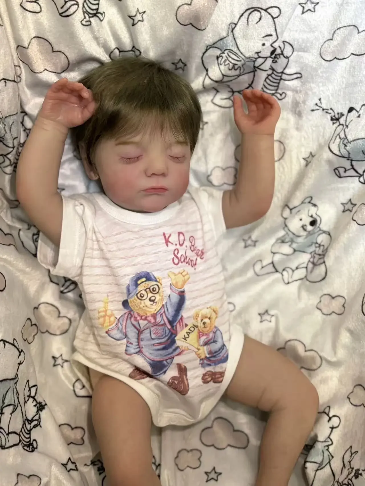 EGO Customized Limited Supply 21inch Reborn Baby Alessia With Hand-Rooted Mohair Already Finished Doll Christmas Gift