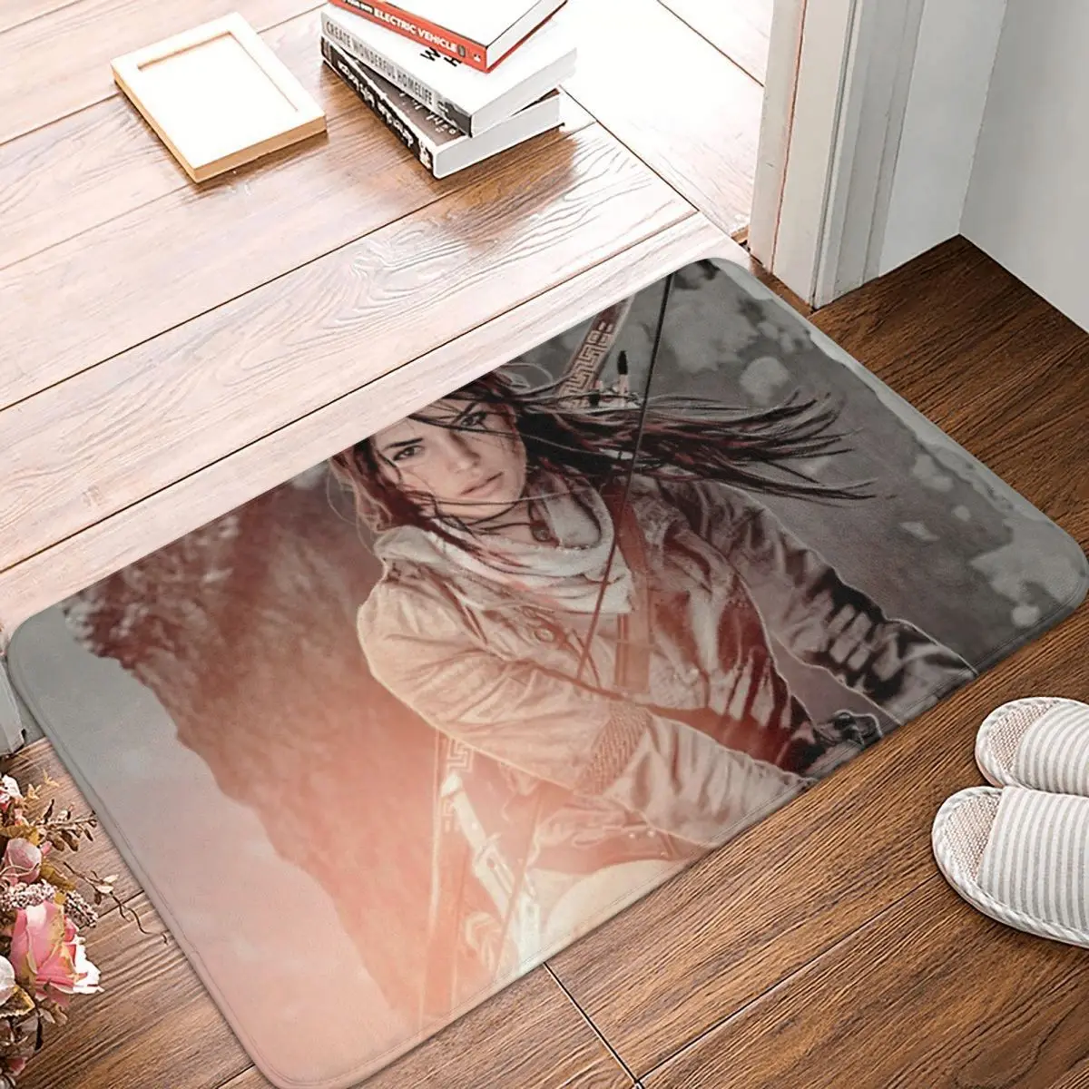 Tomb Raider Jonah Maiava Game Bathroom Mat Lara Croft Is Watching You Doormat Kitchen Carpet Outdoor Rug Home Decoration