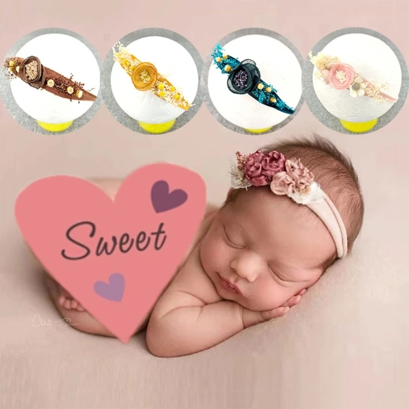 Lovely Infant Hairband Princess Flower Headband neonate Shooting puntelli per bambini fotografia e docce per bambini