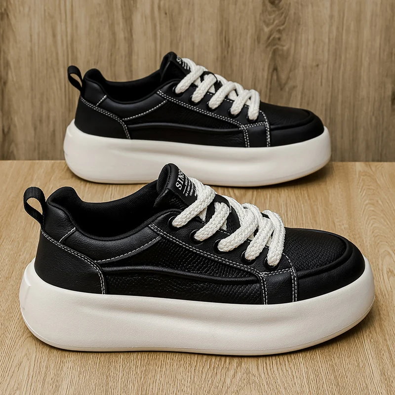 ​ حذاء بدون كعب للرجال الأكثر مبيعًا لعام 2025 - حذاء رياضي أبيض كلاسيكي، مسامي وممتص للصدمات، متين وغير قابل للانزلاق، مريح خفيف الوزن