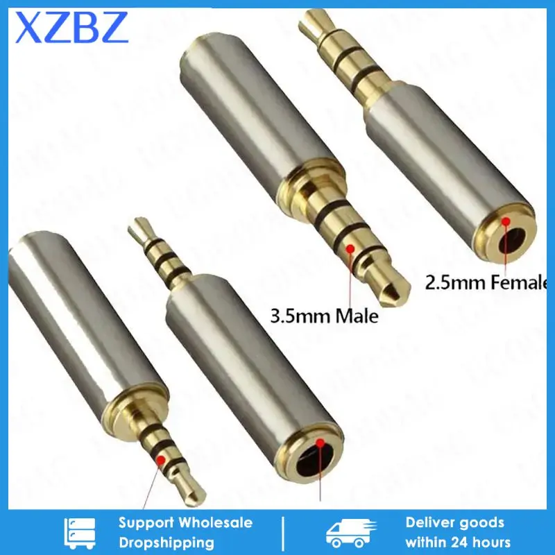 1/2PCS 3.5mm to 2.5mm / 2.5 mm to 3.5 mm Adapter Converter Stereo Audio Headphone Jack High Quality Female Plug Connector