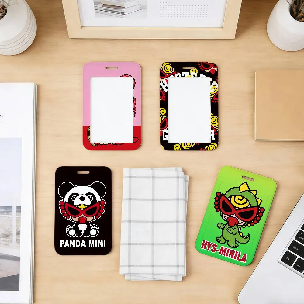 Fashion Classic Cute Luxury H-hysteric Mini Badge Holder ID Card Credit Cards Protector With Clear Window For Gift Office School