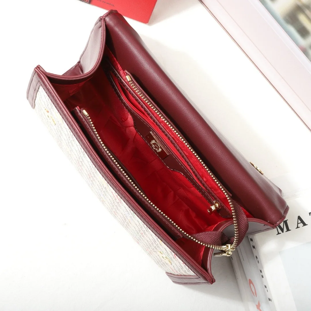 Новинка 2024 года, квадратная сумка с принтом — милый маленький женский кошелек через плечо, модная сумка через плечо с цветочным узором, универсальный рюкзак