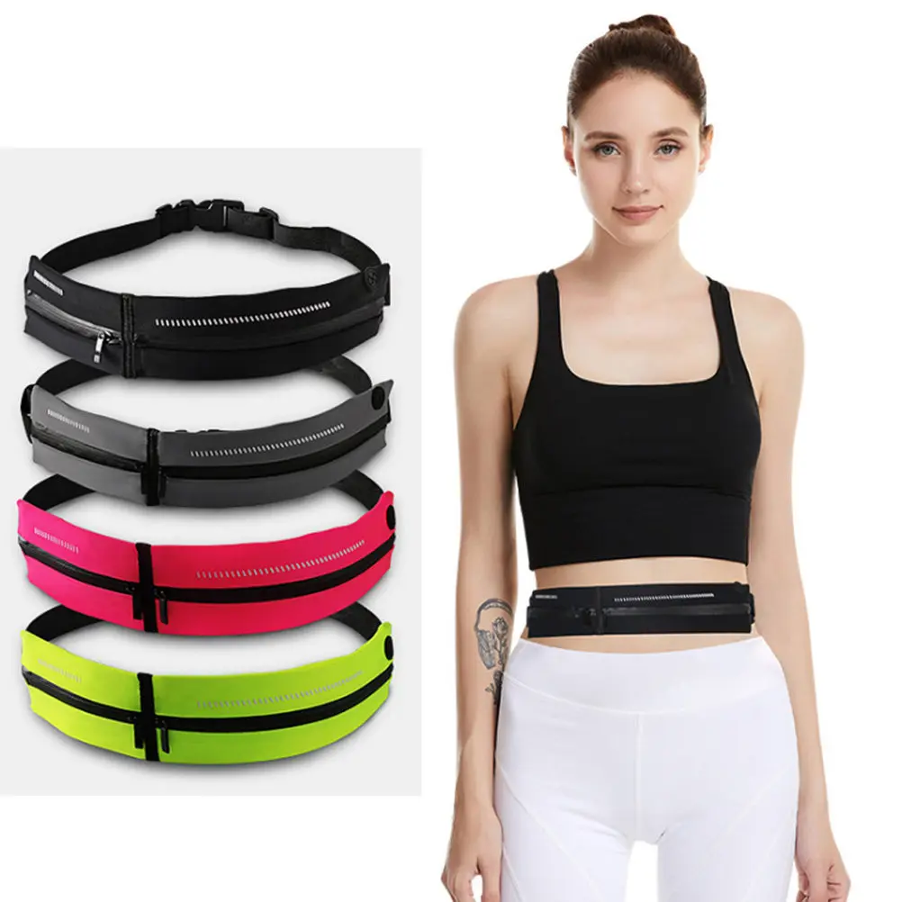 

1Pcs Waterproof Waist Bag for Running Cycling Hiking Outdoor Sports with Headphone Jack Dual Compartment Phone Storage Fanny