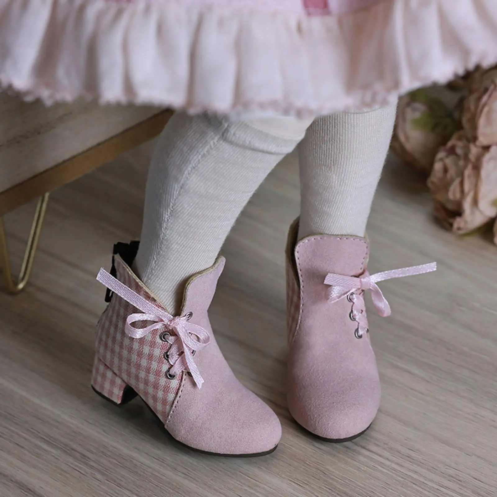 1:4 Heeled Shoes Doll Decoration,Photo Props,DIY,Educational Imagination Hands on Flexibility Female Shoes Doll Figure Shoes