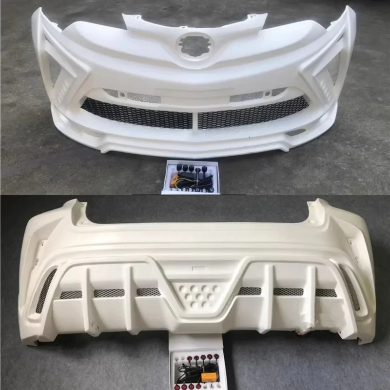 Hot Selling Unpainted New Style Surround Body Kit Fit   Front Rear Bumper With Lamp Exterior Tuning Accessories