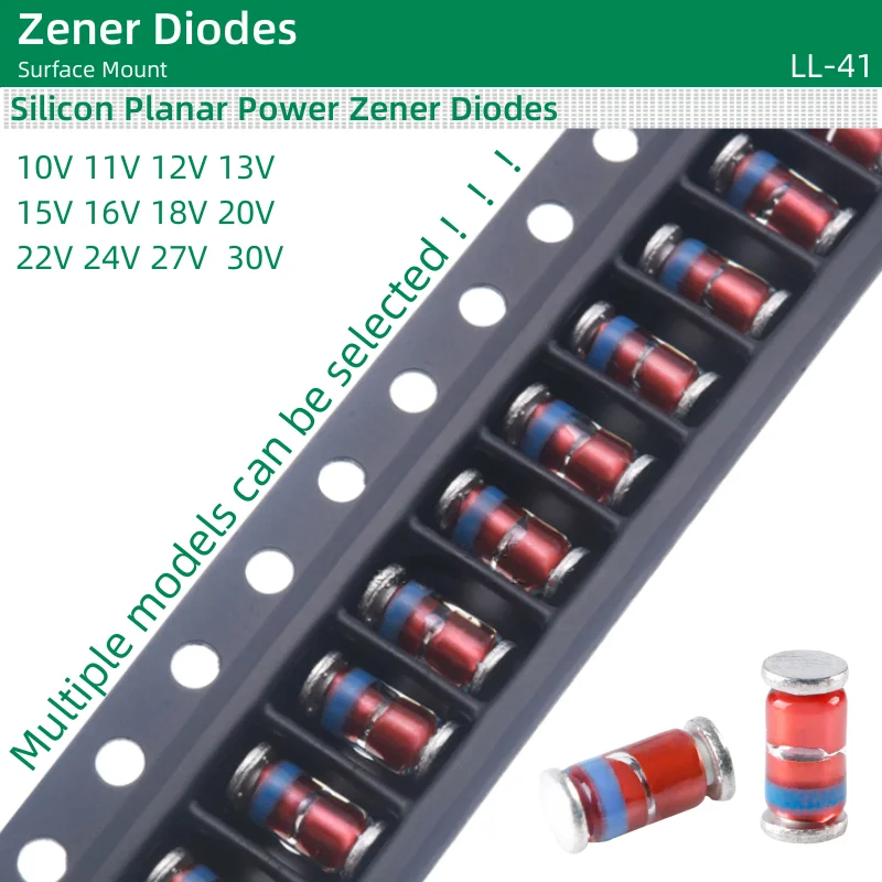 50pcs/lot SMD Zener Diodes LL-41 package ZM4740 ZM4741 ZM4742 ZM4743 ZM4744 ZM4745 ZM4746 ZM4747 ZM4748 ZM4749 ZM4750 ZM4751