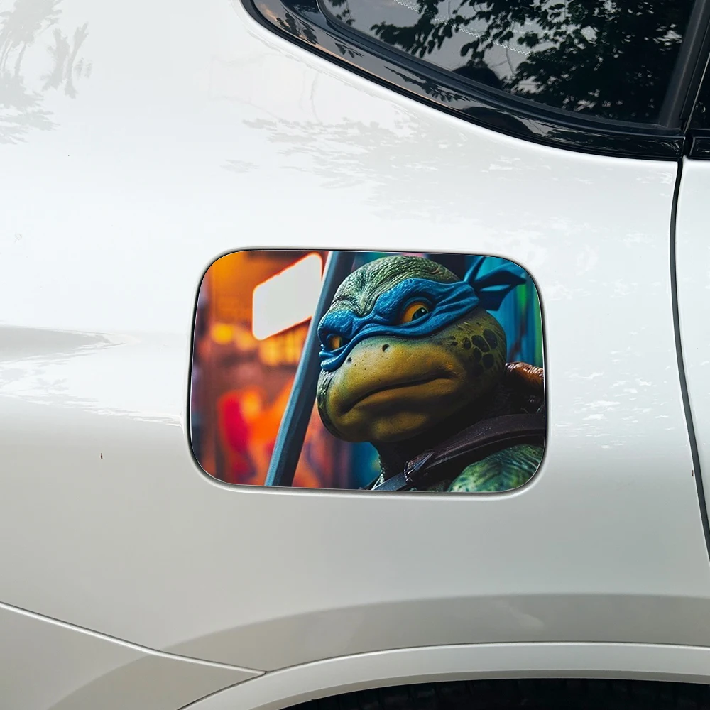 Doodle Anime Turtle Waterproof Car Fuel Tank Cap  Scratch obstruction Cover Sticker Sunscreen Decal Car Stickers view 4