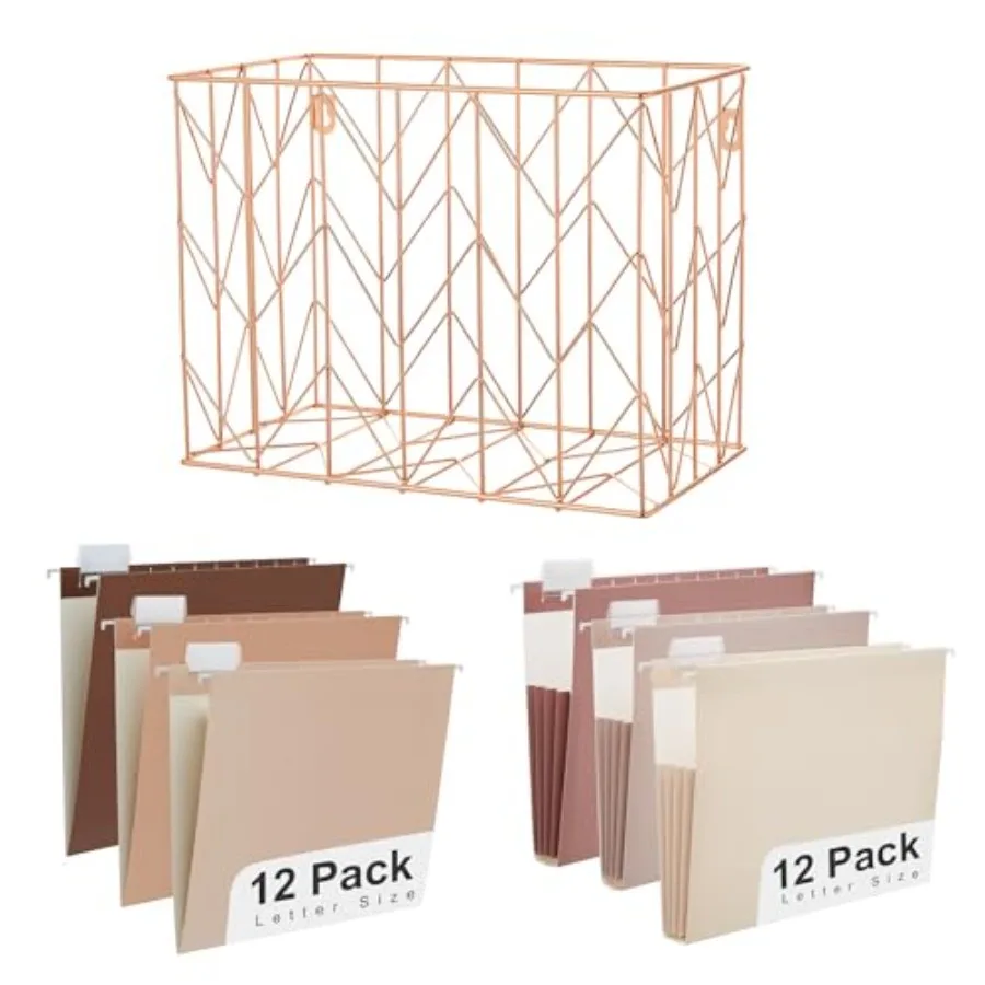 

Подвесная корзина для файлов формата Letter, розовое золото, металлическая, для хранения на столе, для дома и офиса, 1 шт., стандартная + увеличенная вместимость H