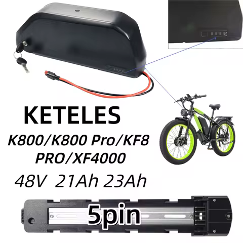 KETELES K800 Ebike 48V 23Ah 24.5Ah Polly DP9 Downtube Battery for Philodo H8 KETELES K800 Pro KF8 PRO XF4000