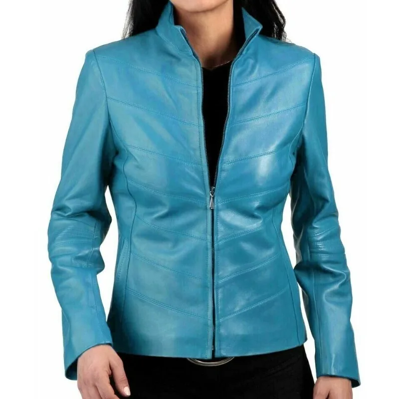 

HOT Women's Soft & Smooth Real Lambskin NEW Arrival Leather Jacket Party Stylish