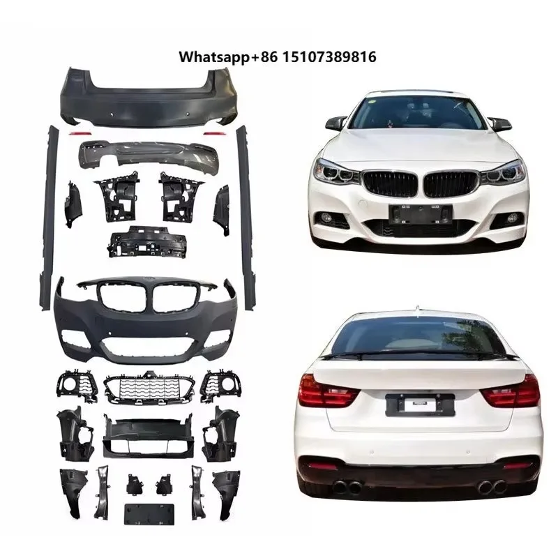 Car Bumper for 2013-2019 3-series GT F34 Upgrade MT Body Kit Sport Front Bumper Side Skirt Rear Bumper