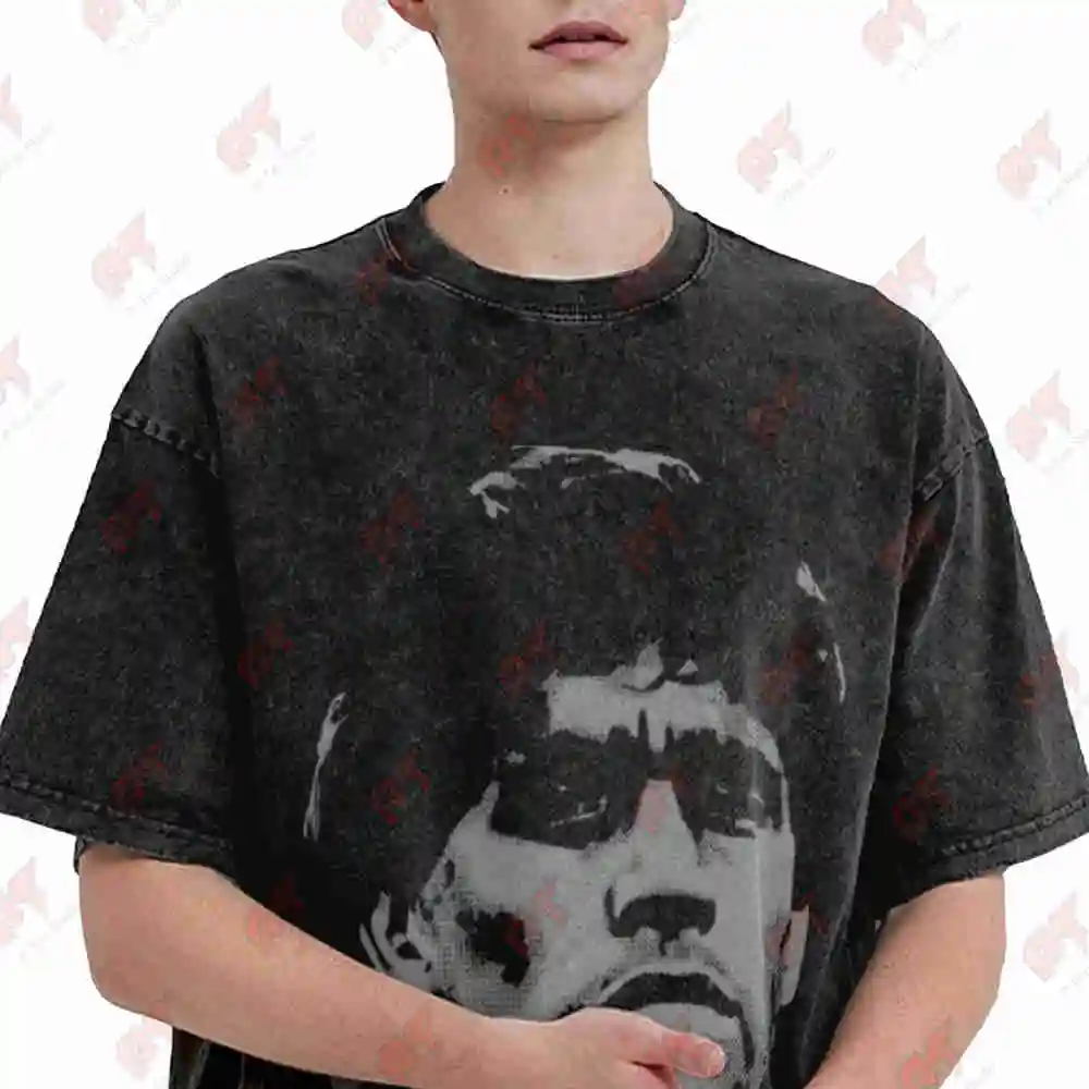 D Di Ego Ma Rad On Football Legend Vintage Washed Tee Pure Cotton T-Shirt