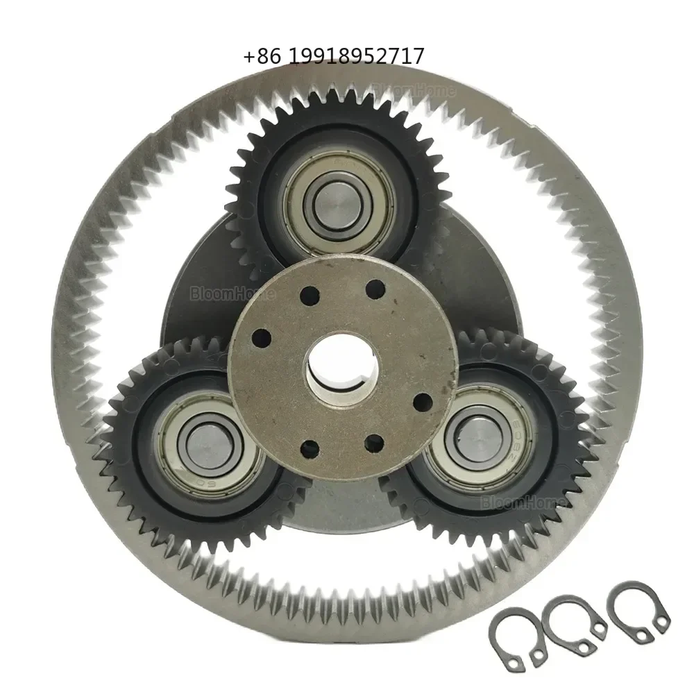 37T 40x11mm Planetary Gear Clutch Kit with 70mm Clutch Outer Ring Gear Set for Bafang 250W/350W E-bike Motor