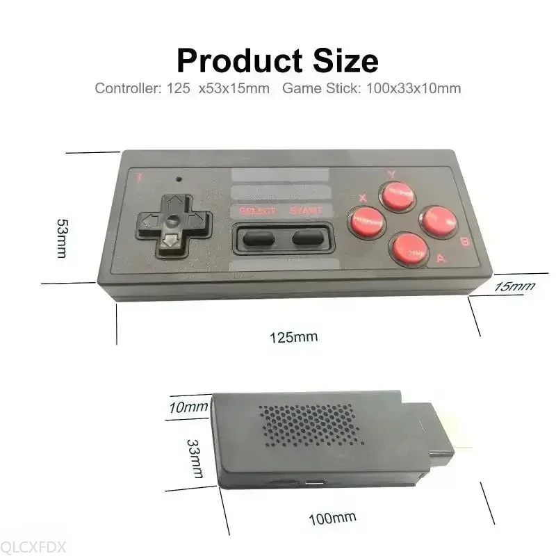 TV Game Stick 4K Built in 628 Classic  Mini Retro Video Games Console Wireless Controller HDMI-compatible Output Dual Players