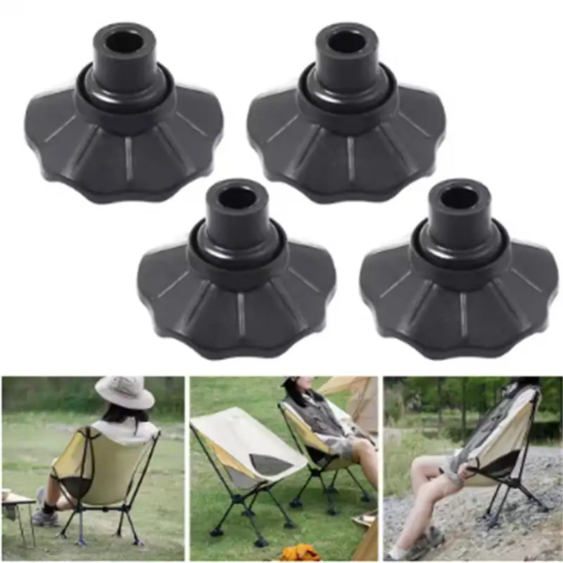 

4Pcs Camping Stool Leg Cap Non-slip Outdoor Folding Chair Foot Cover Adjustable Wear-resistant Fishing Chair Accessory
