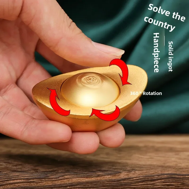 Gold Ingot Ornaments Can Attract Wealth. Turn Unzip The Solid Brass Cornucopia Will Bring Good Luck and Wealth. Gift