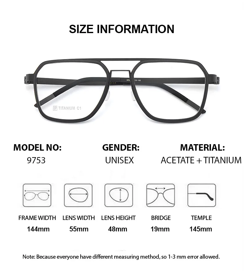 Men Reading Glasses Optical Thin Eyewear Multifocal Prescription Wide Progressive Lens Transition Anti Blue Light Myopia Glasses