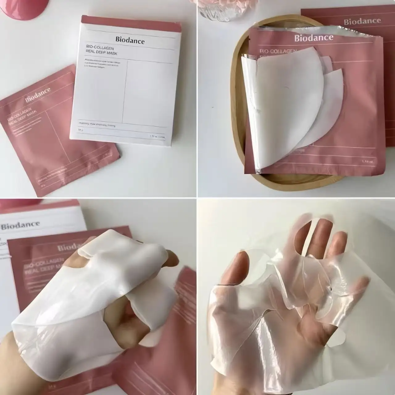 Mascarilla coreana con parche de biocolágeno que ilumina la mejora la embotamiento, hidratación duradera, reduce los poros, Gel reafirmante para dormir