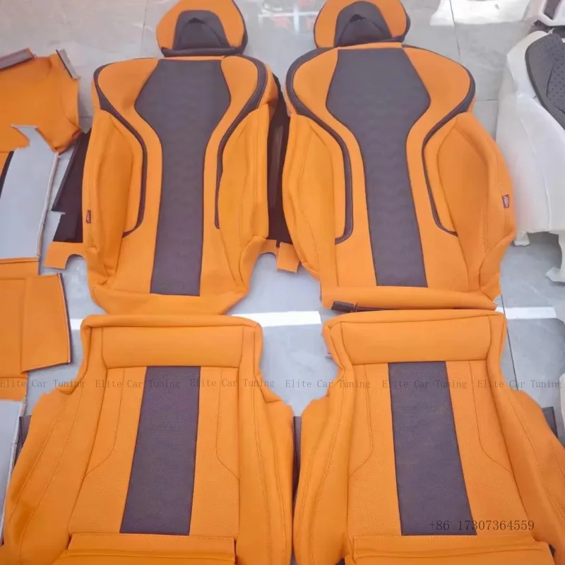 

Hot Selling Luxury Leather Car Seat Cushion Full Set Four Season Universal Car Seat Cover for bmw X1 X2 X3 X4 X5 M5