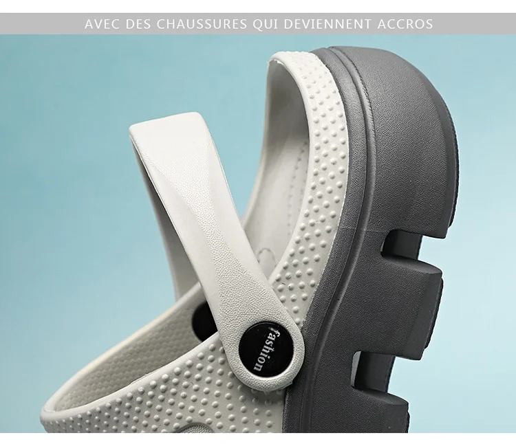 Men EVA Clogs Breathable Hole Sandals Lightweight Non‑Slip Soft Sole Summer Casual Slippers For Outdoor Street Beach Garden Shoe