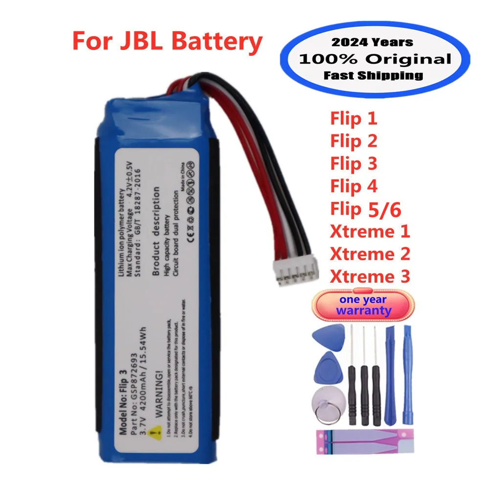 2024 Year Original Speaker Battery For JBL Xtreme 3 2 1 / Flip 4 3 5 6 1 2 Flip6 Flip4 Flip3 Flip2 Flip1 Xtreme2 Xtreme3 Battery