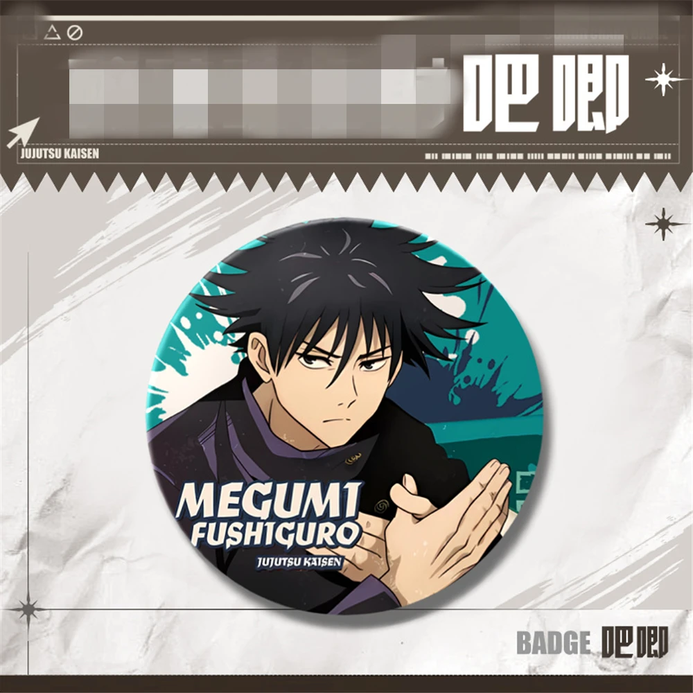 Anime Jujutsu Kaisen Zenin Maki Kugisaki Nobara Inumaki Toge Ryomen Sukuna Cosplay Costume Badge Pin SPTE Tinplate Brooch Prop