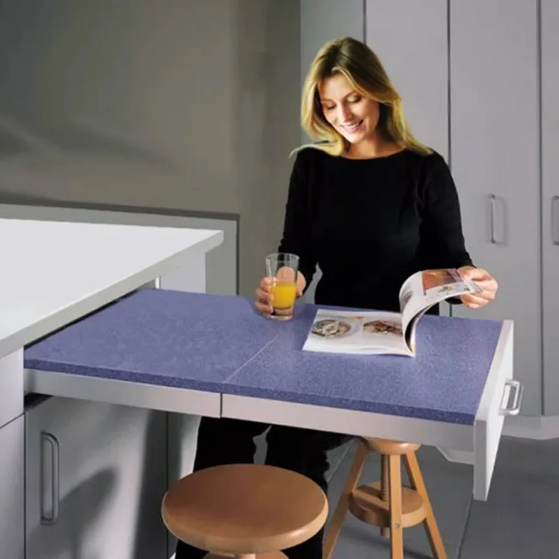 Aluminum Alloy Side Mount Sliding Rail Folding Dining Table Extendable Desk Quiet Pull Out Lift Mechanism In Mm Or