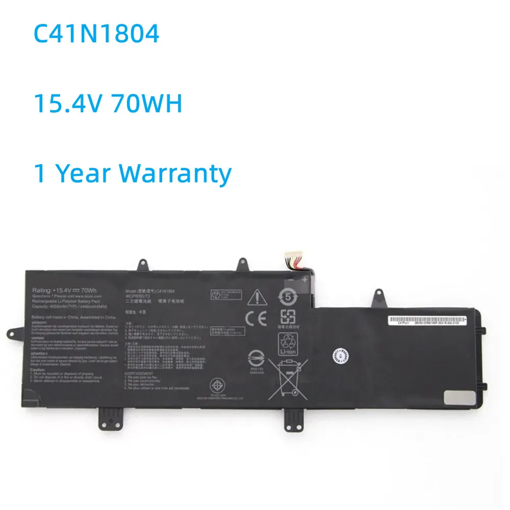 C41N1804 15.4V 70WH Laptop Battery For ASUS ZenBook Pro 14 UX450FDX UX450FD UX480 UX480FD UX450FDX-1A UX450FDX